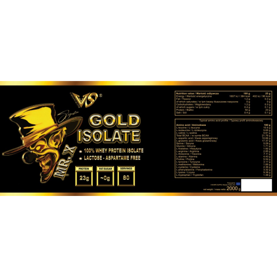 V-SHAPE SUPPS MR X GOLD ISOLATE 2000 g / 80 дози на изгодни цени V-SHAPE SUPPS MR X GOLD ISOLATE 2000 g / 80 дози на супер цена Протеини