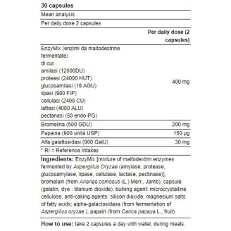 Yamamoto Nutrition Enzymasic 30 капсули / 30 дози на супер цена Храносмилателни ензими