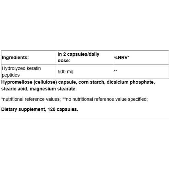 Nutricost Keratin (hydrolyzed keratin peptides) 250 mg x 120 capsules на изгодни цени Nutricost Keratin (hydrolyzed keratin peptides) 250 mg x 120 capsules на супер цена Витамини за коса, кожа и нокти