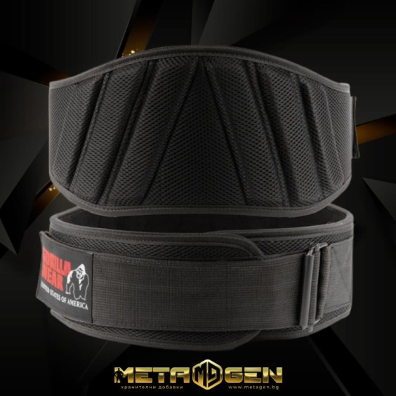 Gorilla Wear 6 inch Padded Mesh Lifting Belt – Black на супер цена Фитнес аксесоари