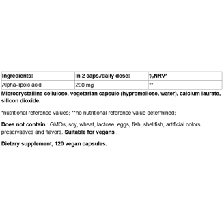 Healthy Origins Alpha-lipoic acid - 100 mg, 120 vegan capsules. на супер цена Антиоксиданти