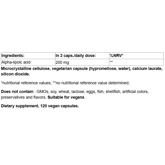 Healthy Origins Alpha-lipoic acid - 100 mg, 120 vegan capsules. на супер цена Антиоксиданти