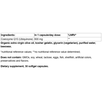 Healthy Origins Coenzyme Q10 (Ubiquinone) - 600 mg, 30 softgel capsules на супер цена Антиоксиданти