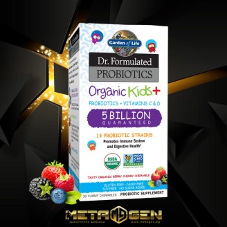 Garden Of Life Dr. Formulated Probiotics Organic Kids+ - 30 Дъвчащи таблетки, 30 Дози на супер цена Здраве и тонус