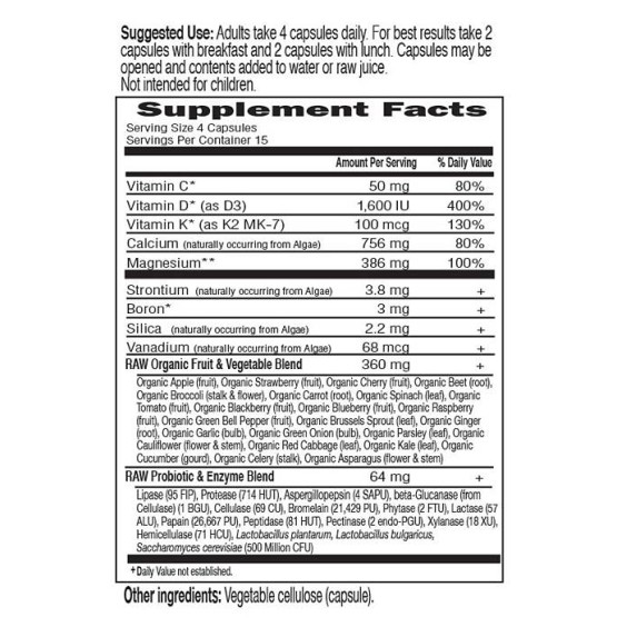 Garden Of Life Vitamin Code / RAW Calcium - 120 капсули, 30 Дози на супер цена Минерали