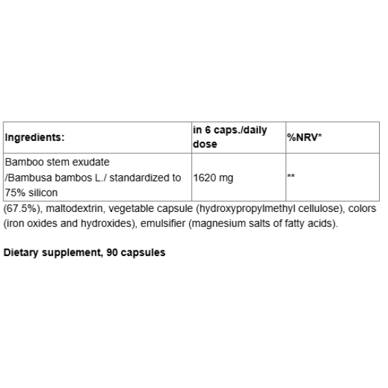Artesania Agricola Bambu tabashir (source of silicon) 90 capsules на изгодни цени Artesania Agricola Bambu tabashir (source of silicon) 90 capsules на супер цена Витамини за коса, кожа и нокти