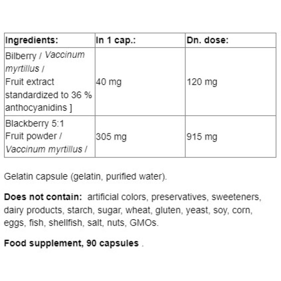 NATURAL FACTORS Bilberry 345 mg / 90 Caps на изгодни цени NATURAL FACTORS Bilberry 345 mg / 90 Caps на супер цена Добавки на растителна и билкова основа