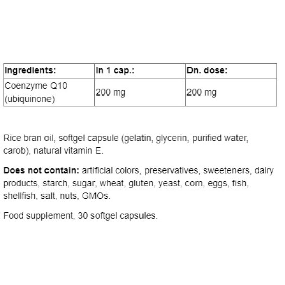 NATURAL FACTORS Coenzyme Q10 200 mg / 30 Softgels на изгодни цени NATURAL FACTORS Coenzyme Q10 200 mg / 30 Softgels на супер цена Антиоксиданти