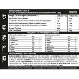 Genius Nutrition ISOLATE-X5 2000 грама / 61 дози
