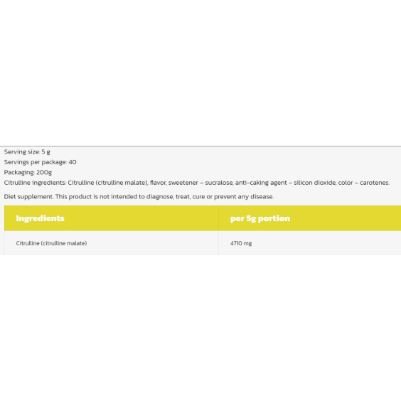 Hero.Lab Citrulline Malate Powder - 200 грама, 40 Дози. на супер цена Аминокиселини