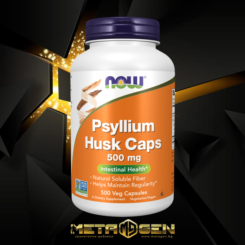 Husk Caps NOW Psyllium Husk Caps 500 мг / 500 капсули 3513412 Здраве и тону